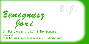 benignusz jori business card